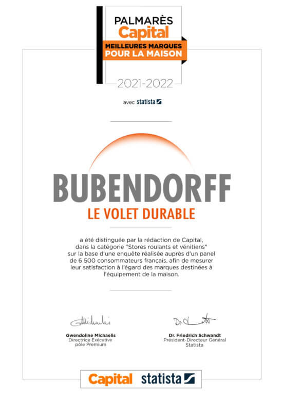 Certificat Bubendorff 2021 2022