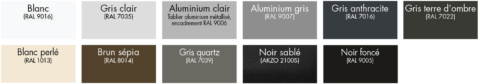 nuancier standard Bubendorff ZIP-ROLAX