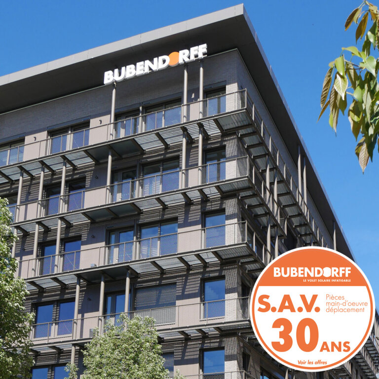 Siège Bubendorff Mulhouse avec logo SAV 30 ans