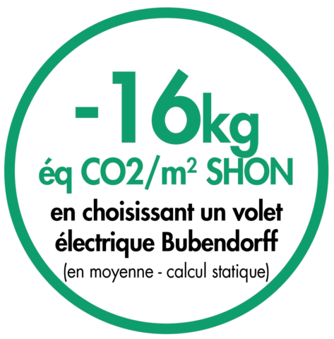 Moins 16kg équivalent CO2/m2 SHON avec Bubendorff