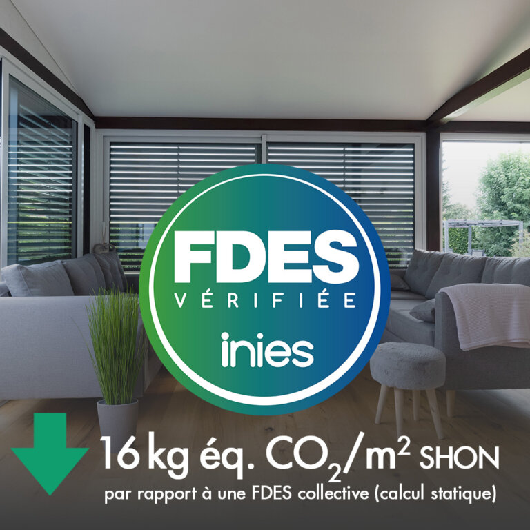 Baisse impact CO2 avec les volets Bubendorff - FDES individuelles